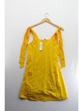 NWT Topshop yellow tie strap tank‎ top dress womens 6 cottagecore ethereal chic